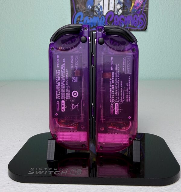 Two-Tone Glossy Pink Purple - Black Accents - Custom Joycons for the Nintend Switch - Image 4