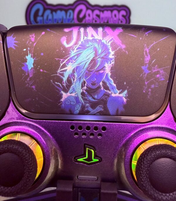 Jinx Arcane League Of Legends - RGB LED - Custom Wireless Controller 4 PS5 Or PC - Image 6