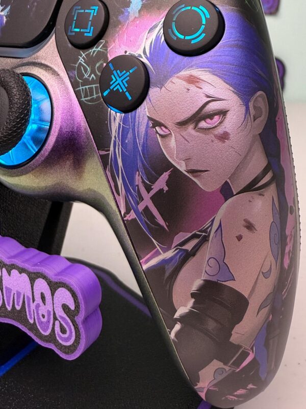 Jinx Arcane League Of Legends - RGB LED - Custom Wireless Controller 4 PS5 Or PC - Image 4