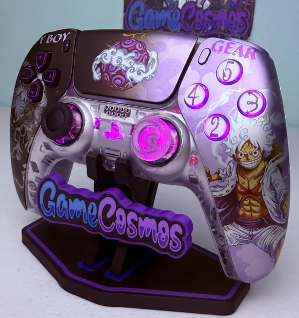 Gear 5 Luffy One Piece Inspired Custom LED RGB Wireless Controller for PS5 Or PC - Image 4