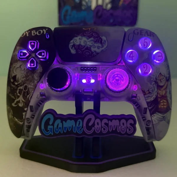 Gear 5 Luffy One Piece Inspired Custom LED RGB Wireless Controller for PS5 Or PC - Image 3