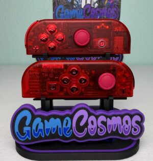 Transparent Clear Red - Red Chrome Accents - Custom Joycons for the Nintend Switch