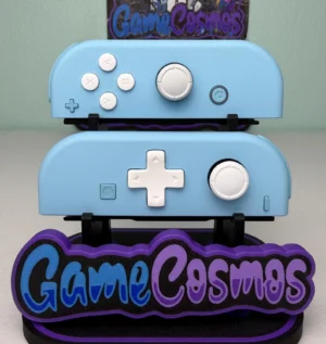 Soft Touch Heaven Blue - White DPAD - Custom Joycons for the Nintend Switch