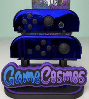Blue Chrome - Black Accents - Custom Joycons for the Nintend Switch