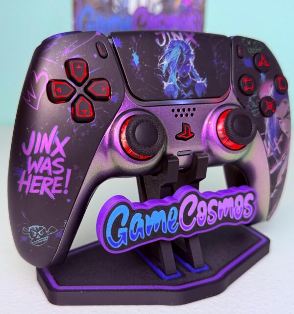 Jinx Arcane League Of Legends - RGB LED - Custom Wireless Controller 4 PS5 Or PC - Image 5