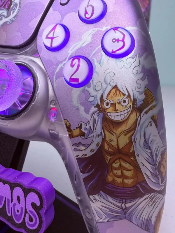 Gear 5 Luffy One Piece Inspired Custom LED RGB Wireless Controller for PS5 Or PC - Image 5