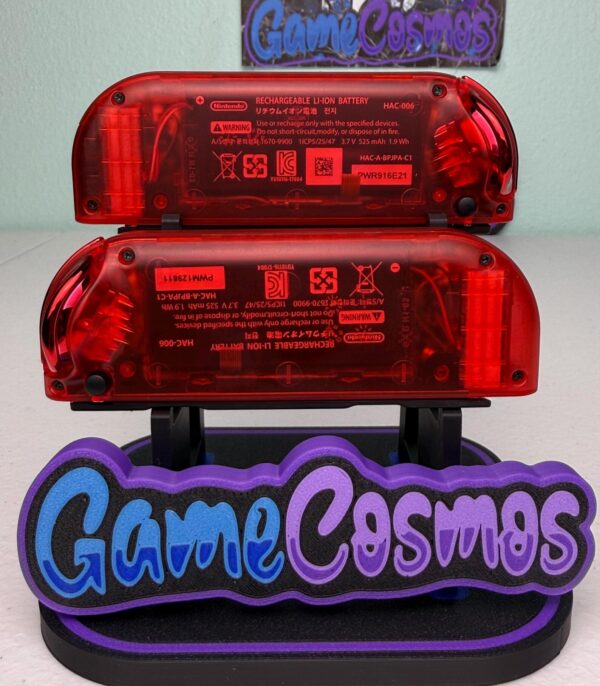 Transparent Clear Red - Red Chrome Accents - Custom Joycons for the Nintend Switch - Image 4