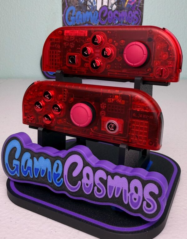 Transparent Clear Red - Red Chrome Accents - Custom Joycons for the Nintend Switch - Image 3