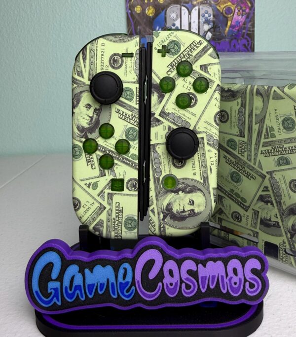 Big Money 100 dollar - Green Accents - Custom Joycons for the Nintend Switch - Image 2