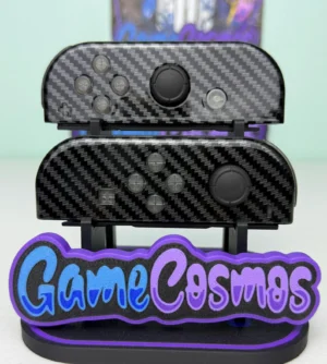 Carbon Fiber Style W/ Glossy Finish - Custom Nintendo Switch Joycons