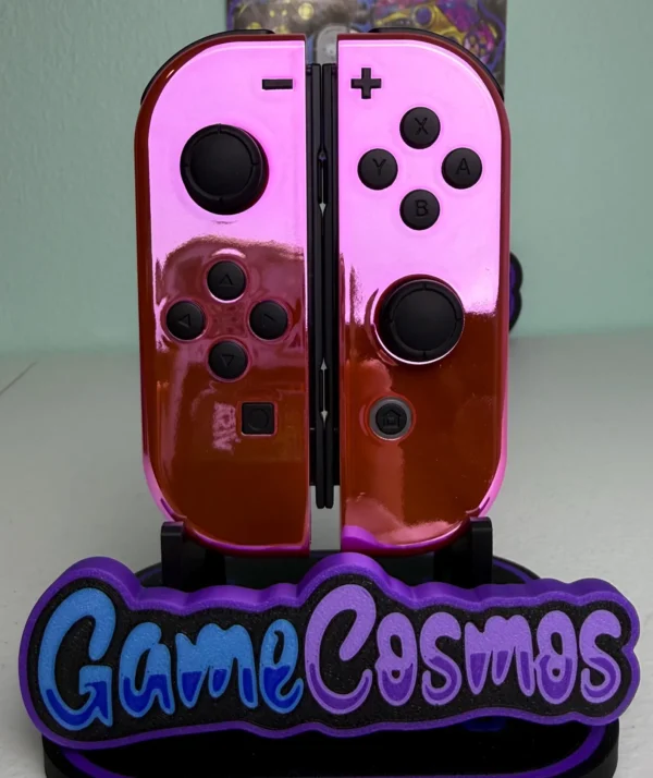 Pink Chrome - Glossy finish - Custom Joycons for the Nintend Switch - Image 2