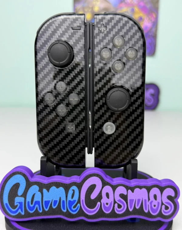 Carbon Fiber Style W/ Glossy Finish - Custom Nintendo Switch Joycons - Image 2