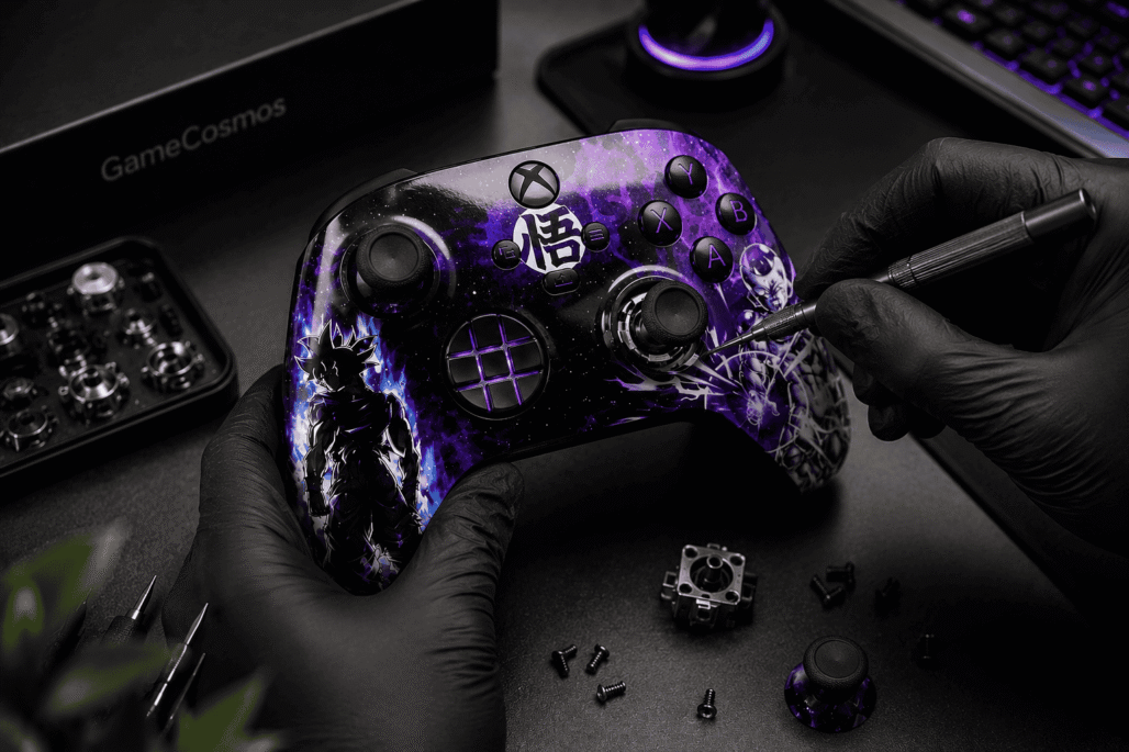 Custom GameCosmos controller craftsmanship