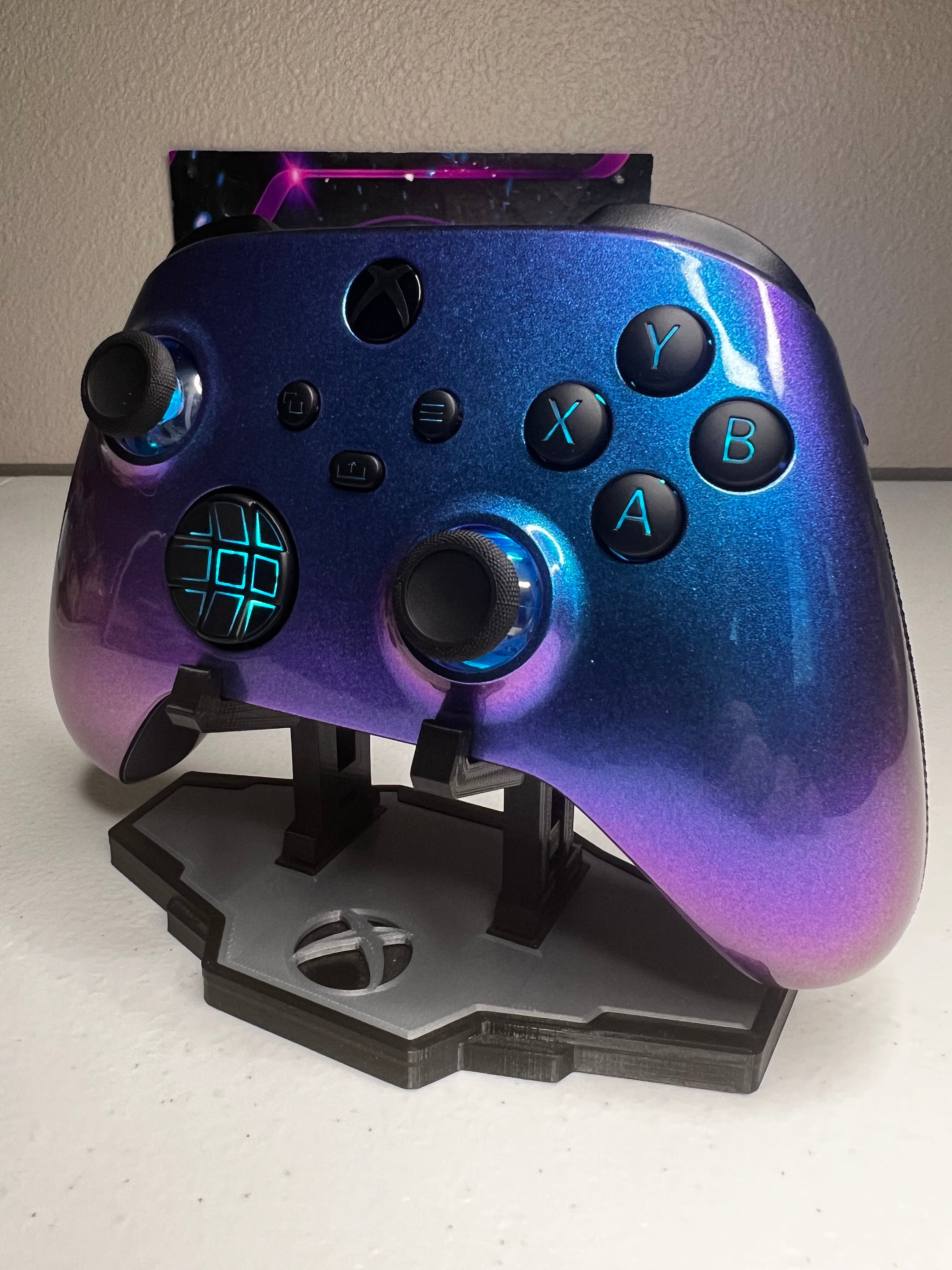 Two-Tone Chameleon Blue - RGB LED - Custom Wireless Controller for Xbox Or PC - Image 3