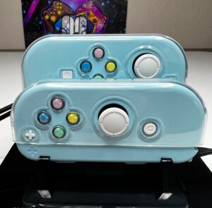 Cute Hearts theme - Heaven Blue Pastel -  Custom Joycons for the Nintend Switch