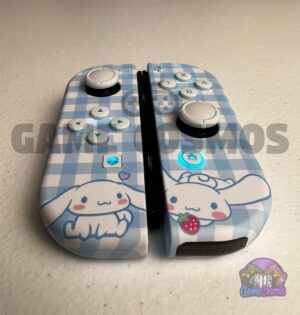 Cute Cartoon Theme - Baby Blue White Pastel - Custom Joycons for the Nintend Switch