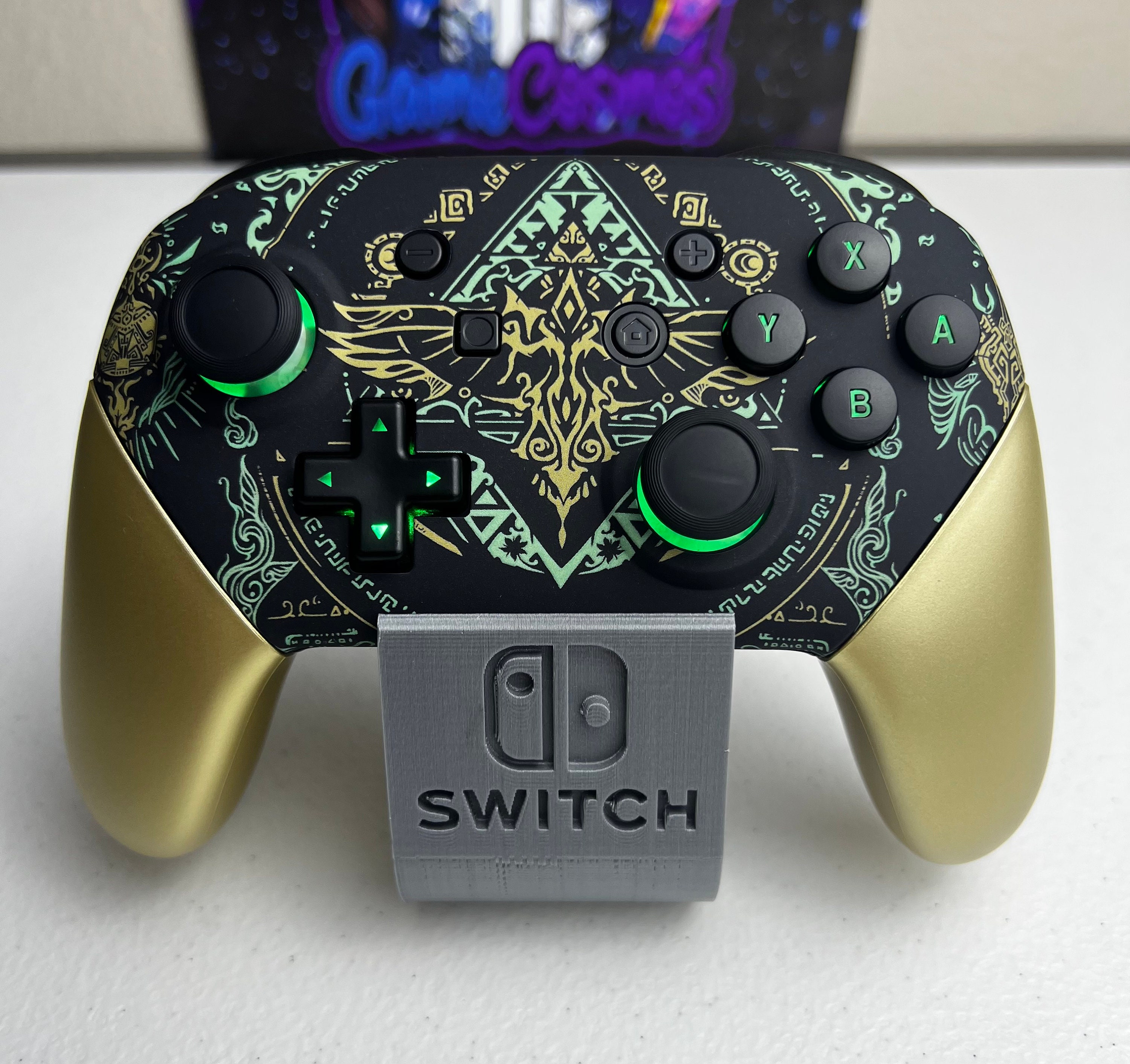 Zelda TOTK - RGB LeD - Glow in the Dark - Custom Pro Controller for The Switch or PC - Image 2