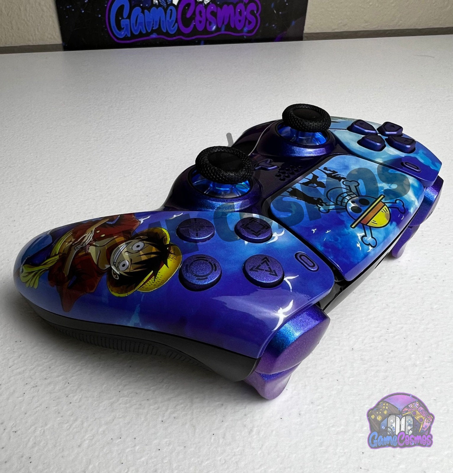Anime Manga Pirates - Chameleon Blue - RGB LED - Custom Wireless Controller for PS5 Or PC - Image 6