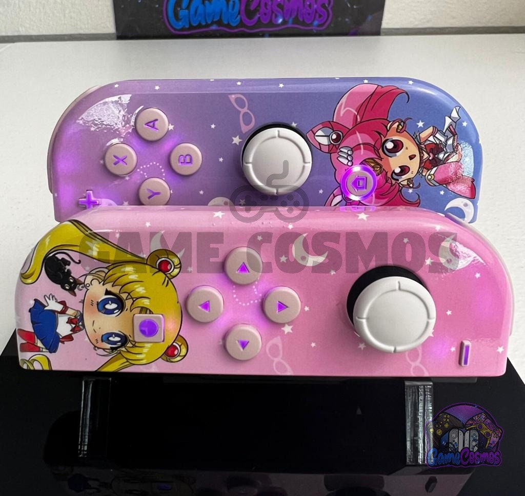 Kawaii Chibi - Cute Anime - RGB LED - Custom Joycons for the Nintend Switch - Image 3