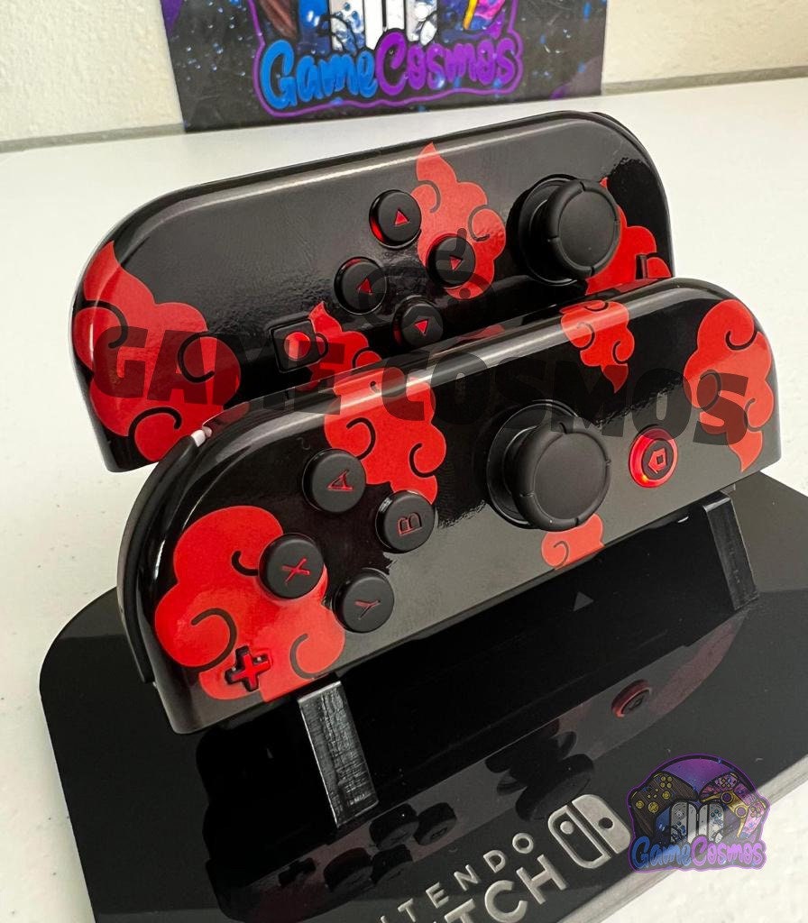 Red Clouds - Anime Manga - RGB LED - Custom Joycons for the Nintend Switch - Image 3