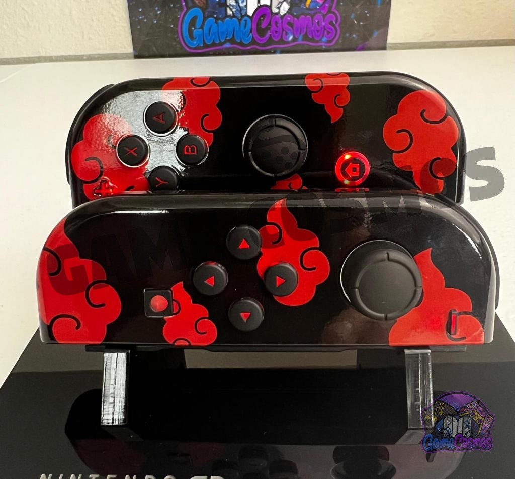 Red Clouds - Anime Manga - RGB LED - Custom Joycons for the Nintend Switch - Image 2