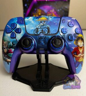 Anime Manga Pirates - Chameleon Blue - RGB LED - Custom Wireless Controller for PS5 Or PC