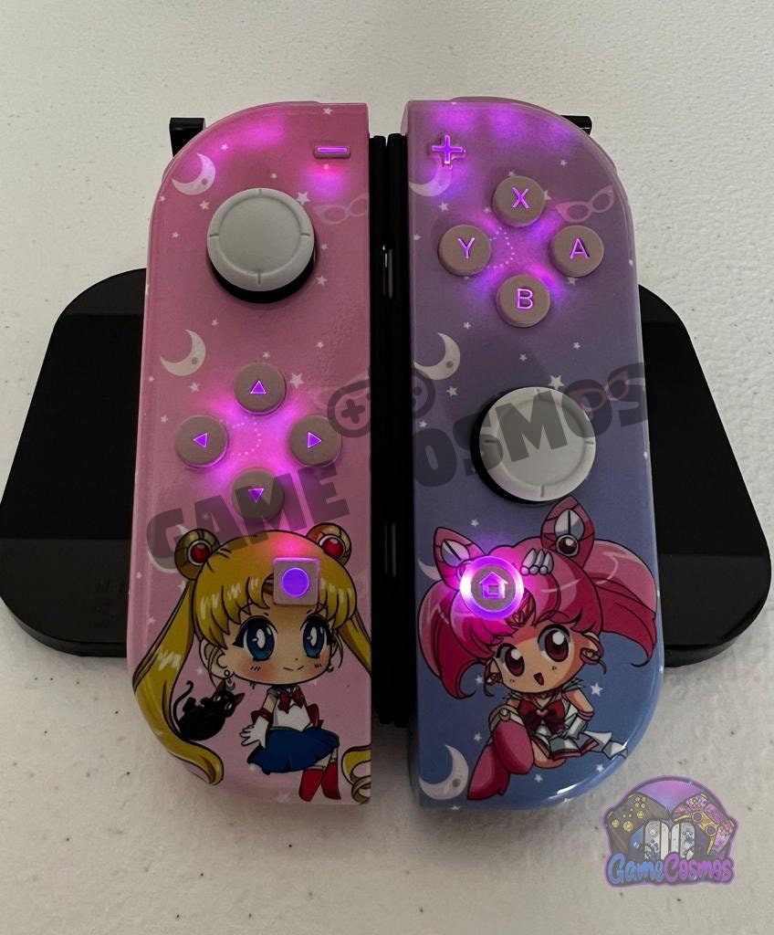 Kawaii Chibi - Cute Anime - RGB LED - Custom Joycons for the Nintend Switch - Image 2