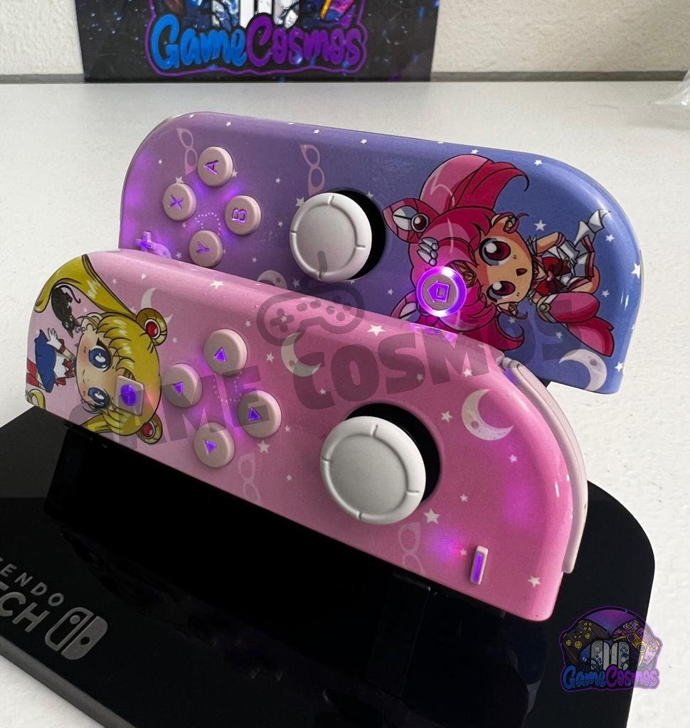 Kawaii Chibi - Cute Anime - RGB LED - Custom Joycons for the Nintend Switch - Image 4