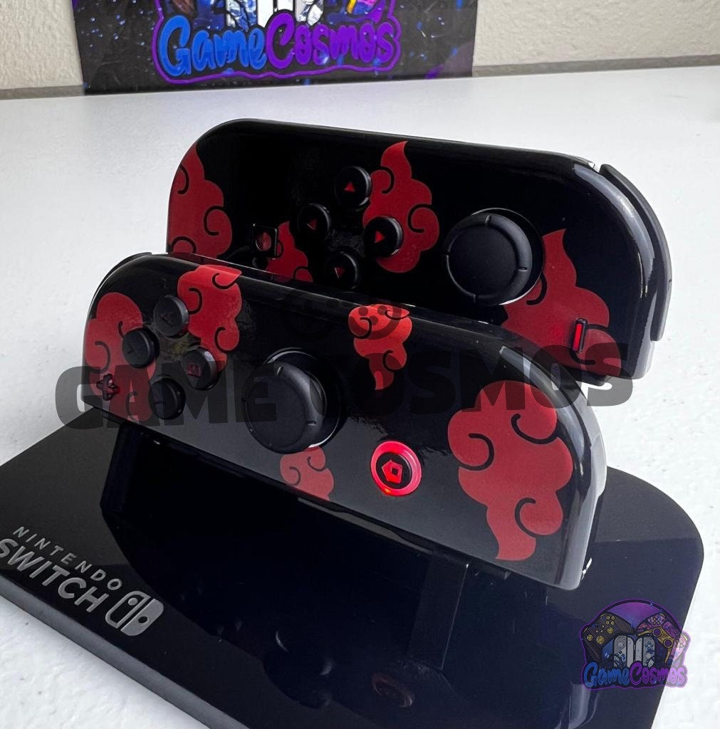Red Clouds - Anime Manga - RGB LED - Custom Joycons for the Nintend Switch - Image 4