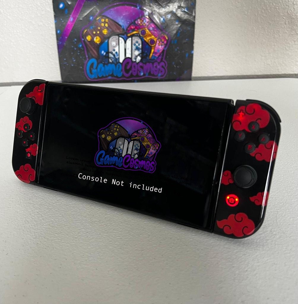 Red Clouds - Anime Manga - RGB LED - Custom Joycons for the Nintend Switch - Image 5