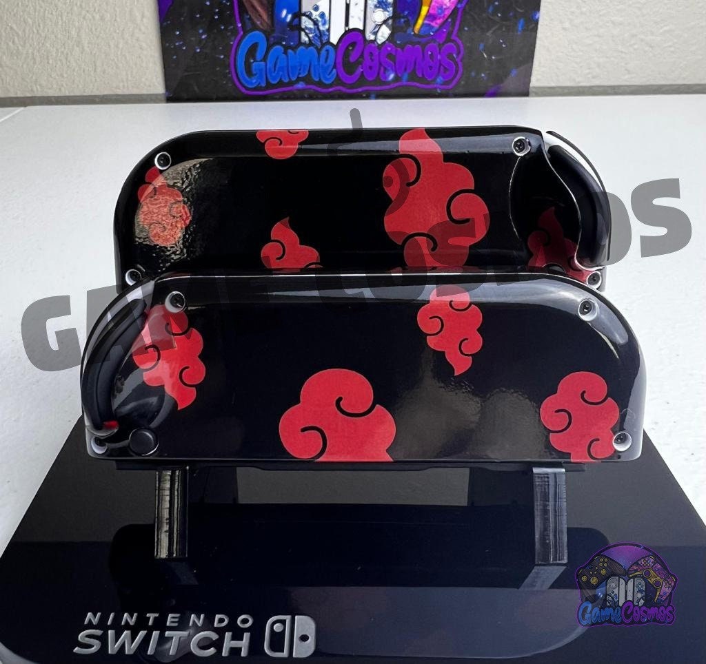 Red Clouds - Anime Manga - RGB LED - Custom Joycons for the Nintend Switch - Image 6