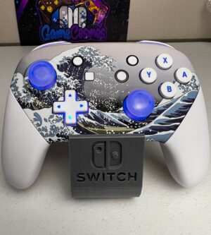 Kanagawa theme - RGB LED - Custom Wireless Pro Controller for The Switch Or PC