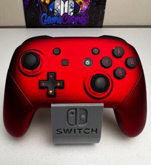 Soft Touch Scarlet Red  - RGB LED - Gated Sticks - Custom Pro Controller for The Switch Or PC