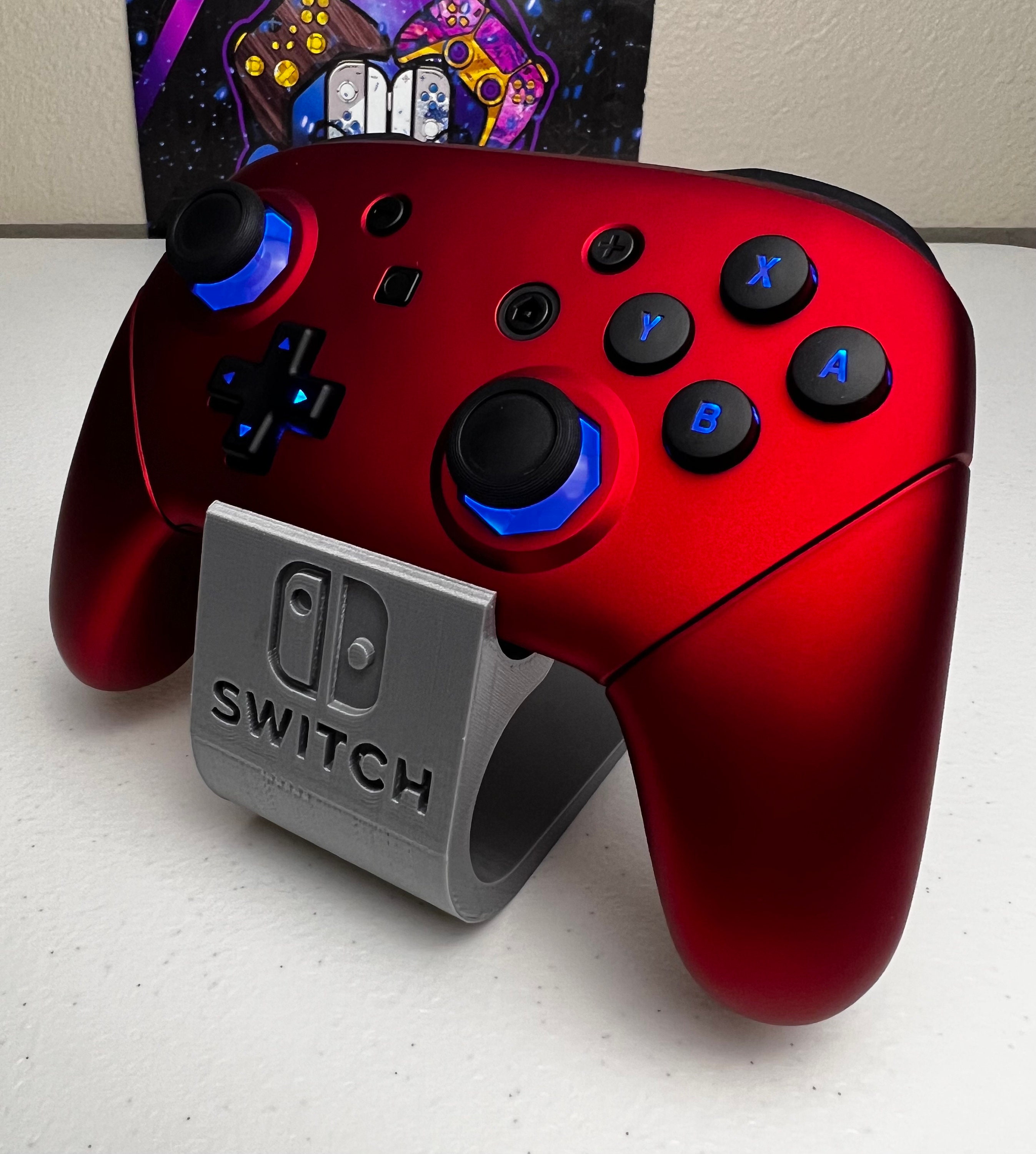 Soft Touch Scarlet Red - RGB LED - Gated Sticks - Custom Pro Controller for The Switch Or PC - Image 4