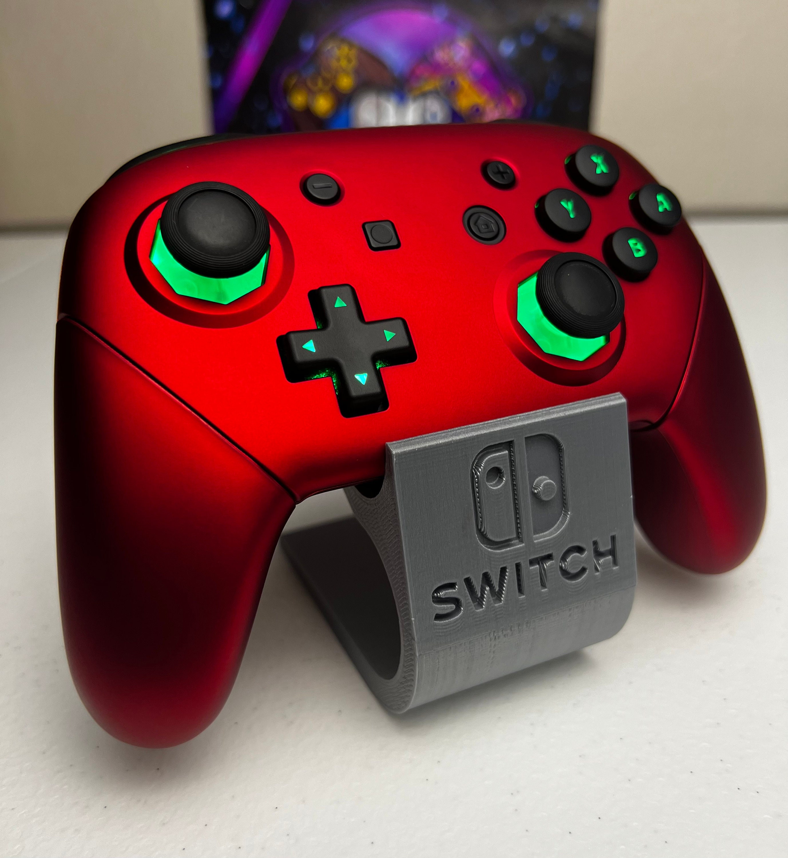 Soft Touch Scarlet Red - RGB LED - Gated Sticks - Custom Pro Controller for The Switch Or PC - Image 3