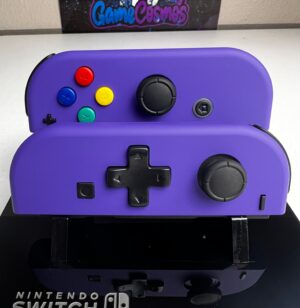Soft Touch Deep Purple - DPAD Colored ABXY - Custom Joycons for the Nintend Switch