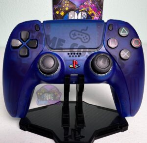 Custom Retro PS2 Theme - Clear Blue - Custom Wireless Controller for PS5 Or PC