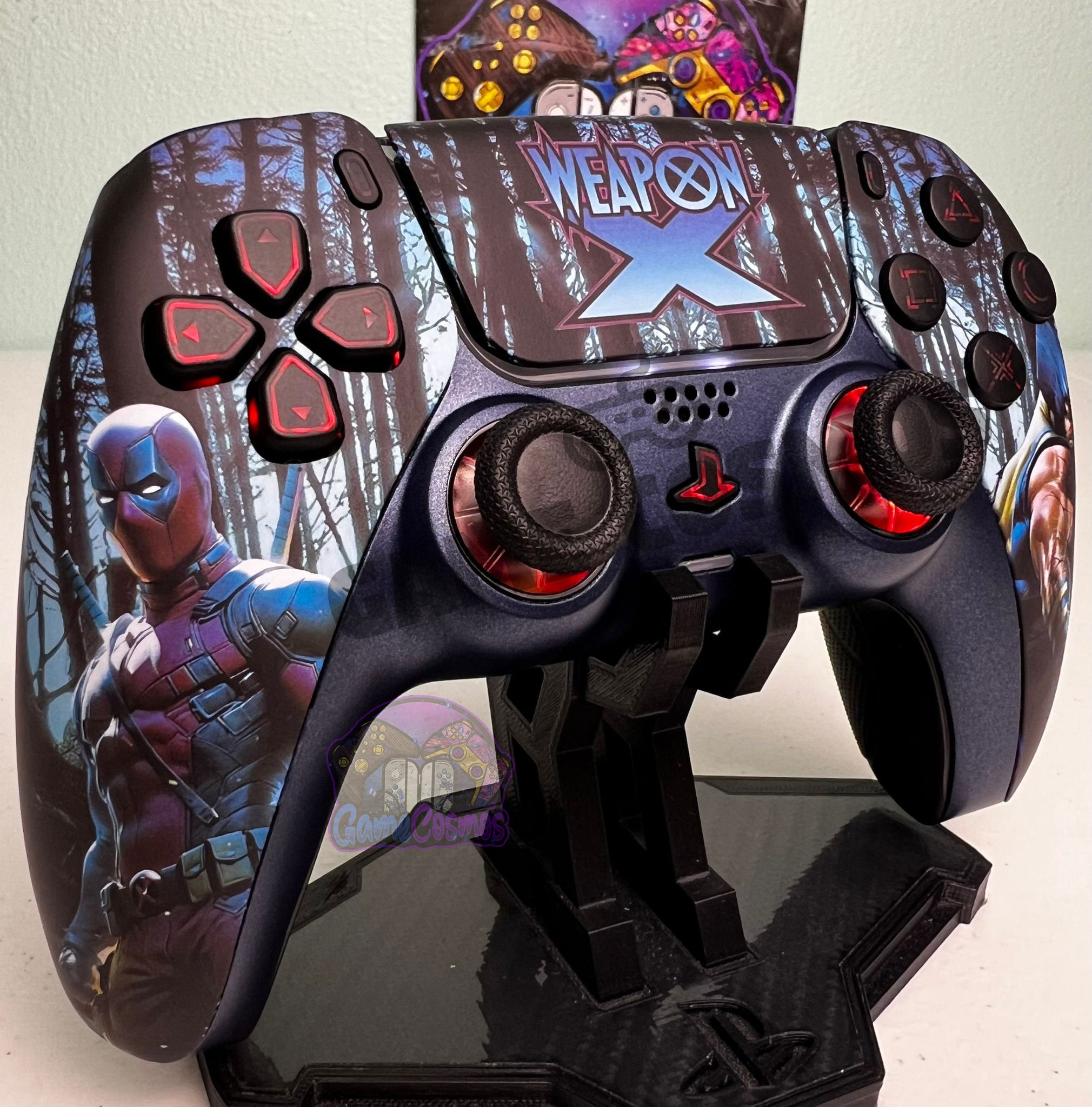 Comic Book Mutant Team - RGB LED - Custom Wireless Controller For PS5 Or PC - Image 4