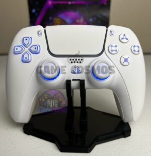 Soft Touch Pastel White - RGB LED - Custom Wireless Controller for PS5 Or PC
