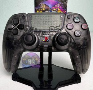 Custom Retro PS2 Theme - Clear Black - Custom Wireless Controller for PS5 PC