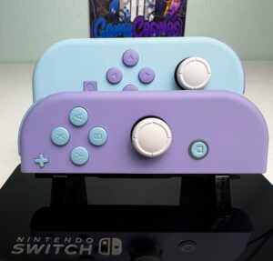 Violet & Powder Blue -  Soft Touch Finish - Custom Joycons for the Nintend Switch
