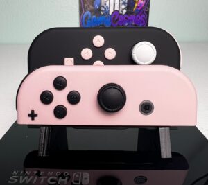 Sakura Pink & Black - Soft Touch Finish - Custom Joycons for the Nintend Switch
