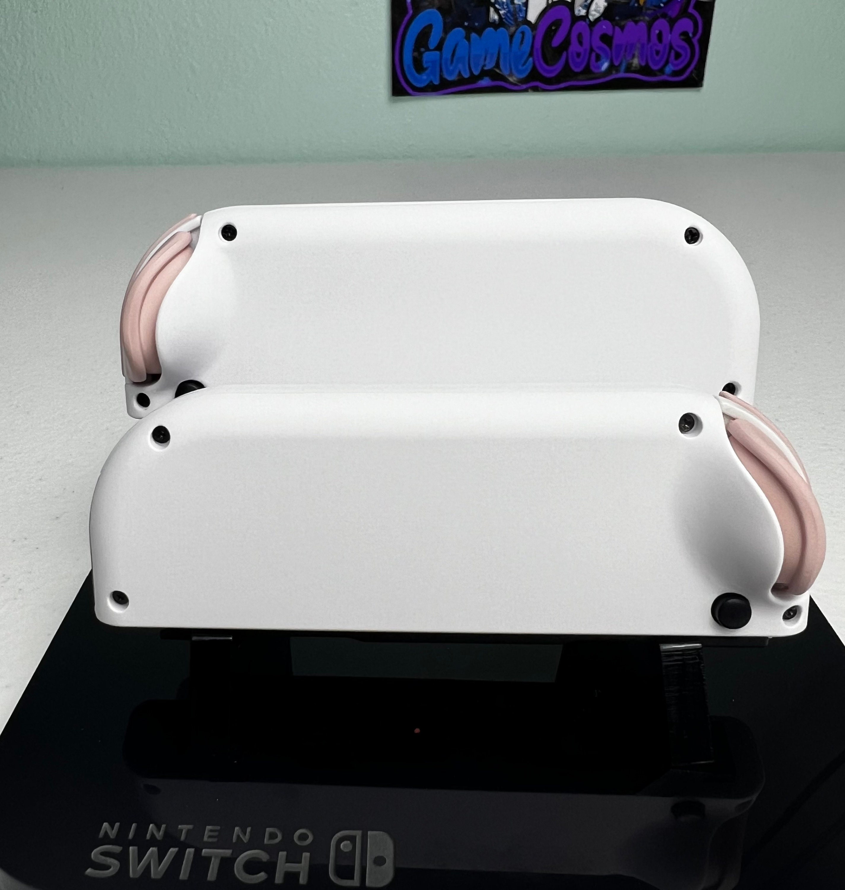 Pure White Soft Touch - Colorful hearts - Custom Joycons for the Nintend Switch - Image 5