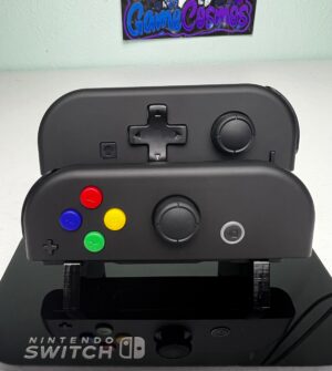 Soft Touch Midnight Black - DPAD Colored ABXY - Custom Joycons for the Nintend Switch
