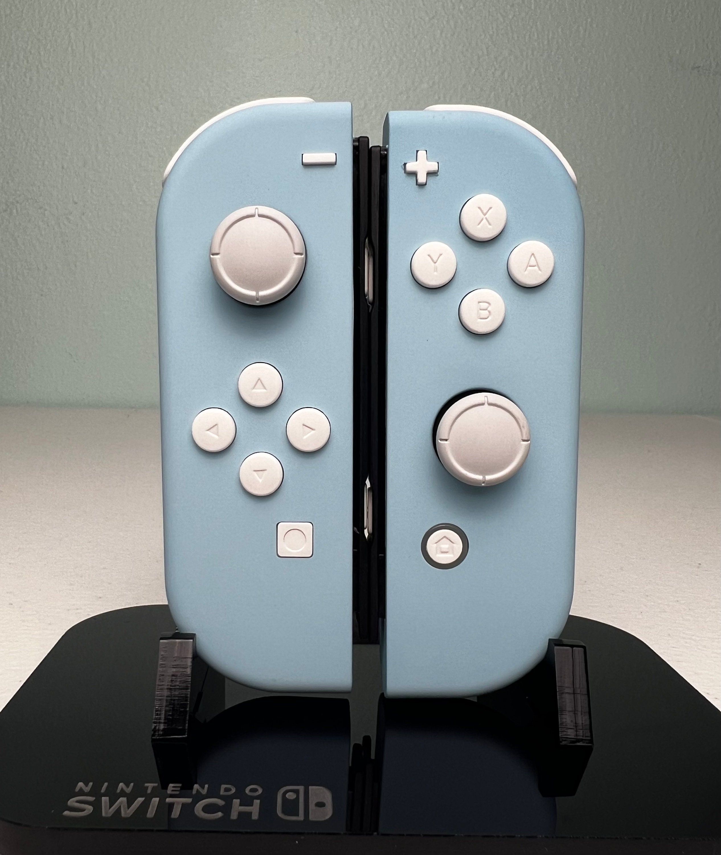 Soft Touch Heaven Blue - White Accents - Custom Joycons for the Nintend Switch - Image 2