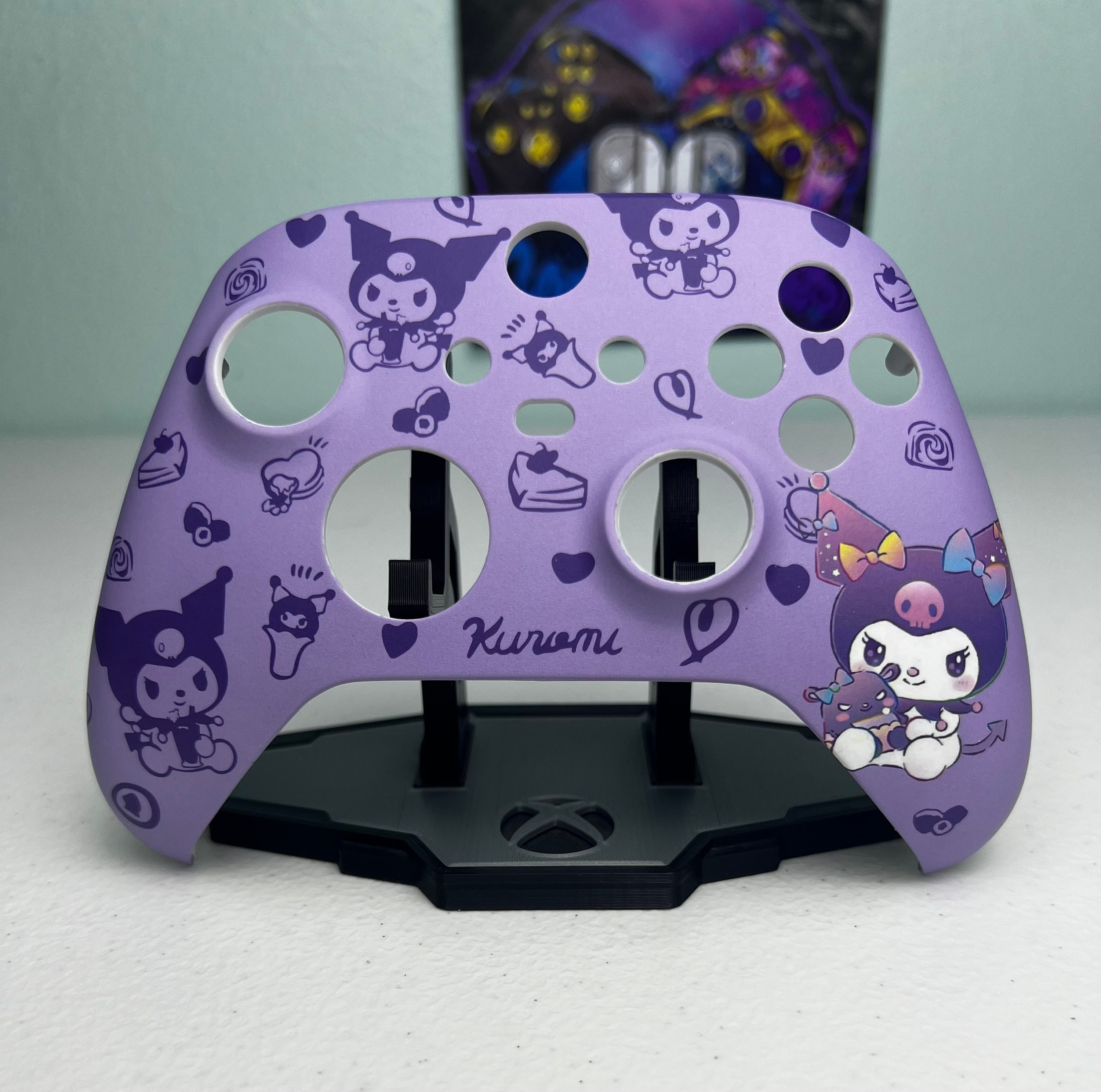 Kawaii Violet Theme - Cute Cartoon - RGB LED - Custom Wireless Controller for Xbox or PC - Image 7