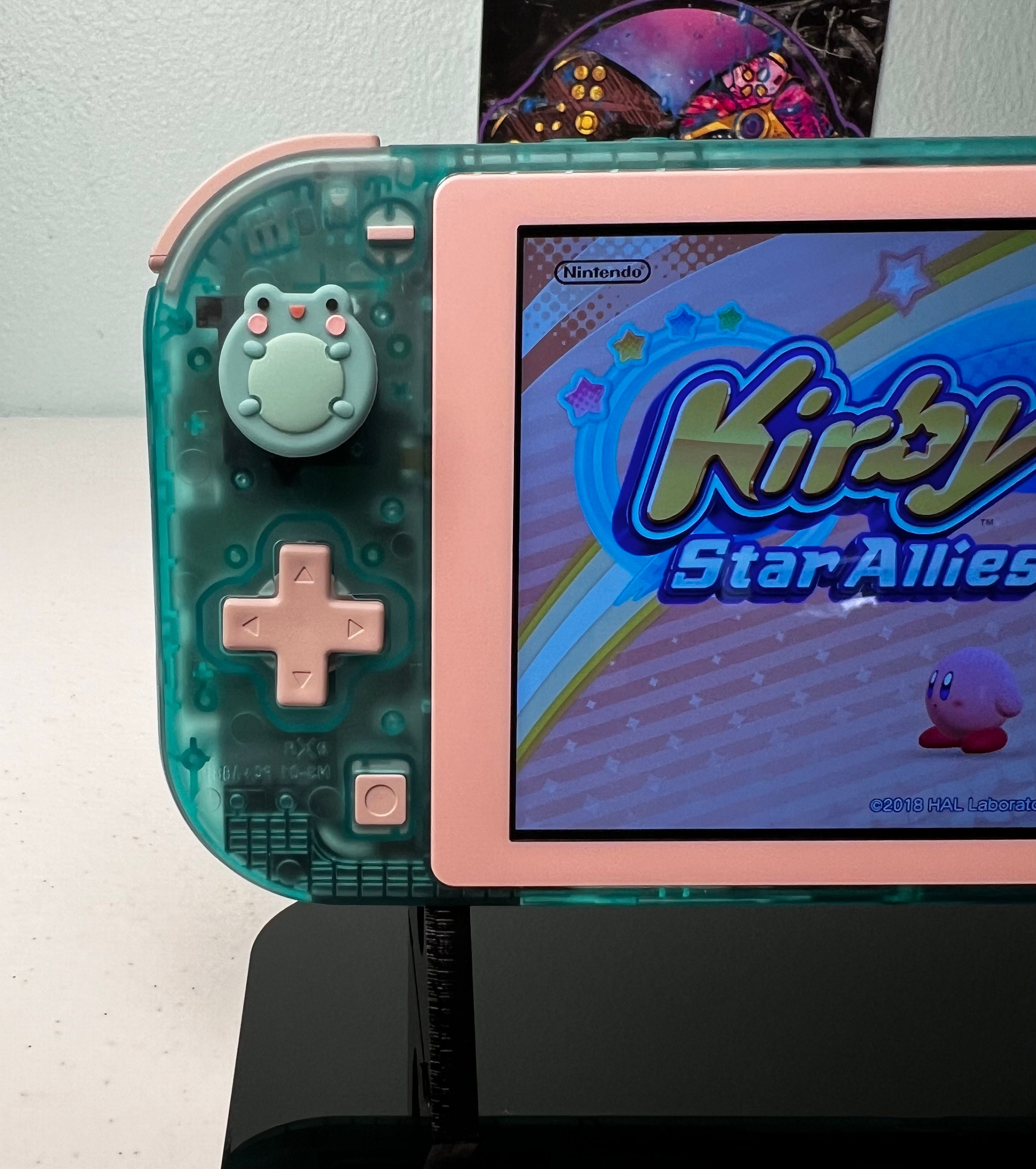Cute Frog theme - Clear Emerald and Soft Pink - Custom Switch Lite - Image 3