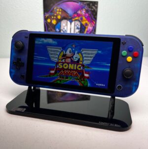Transparent Blue - Black Accents + Colorful ABXY - Custom Switch Lite