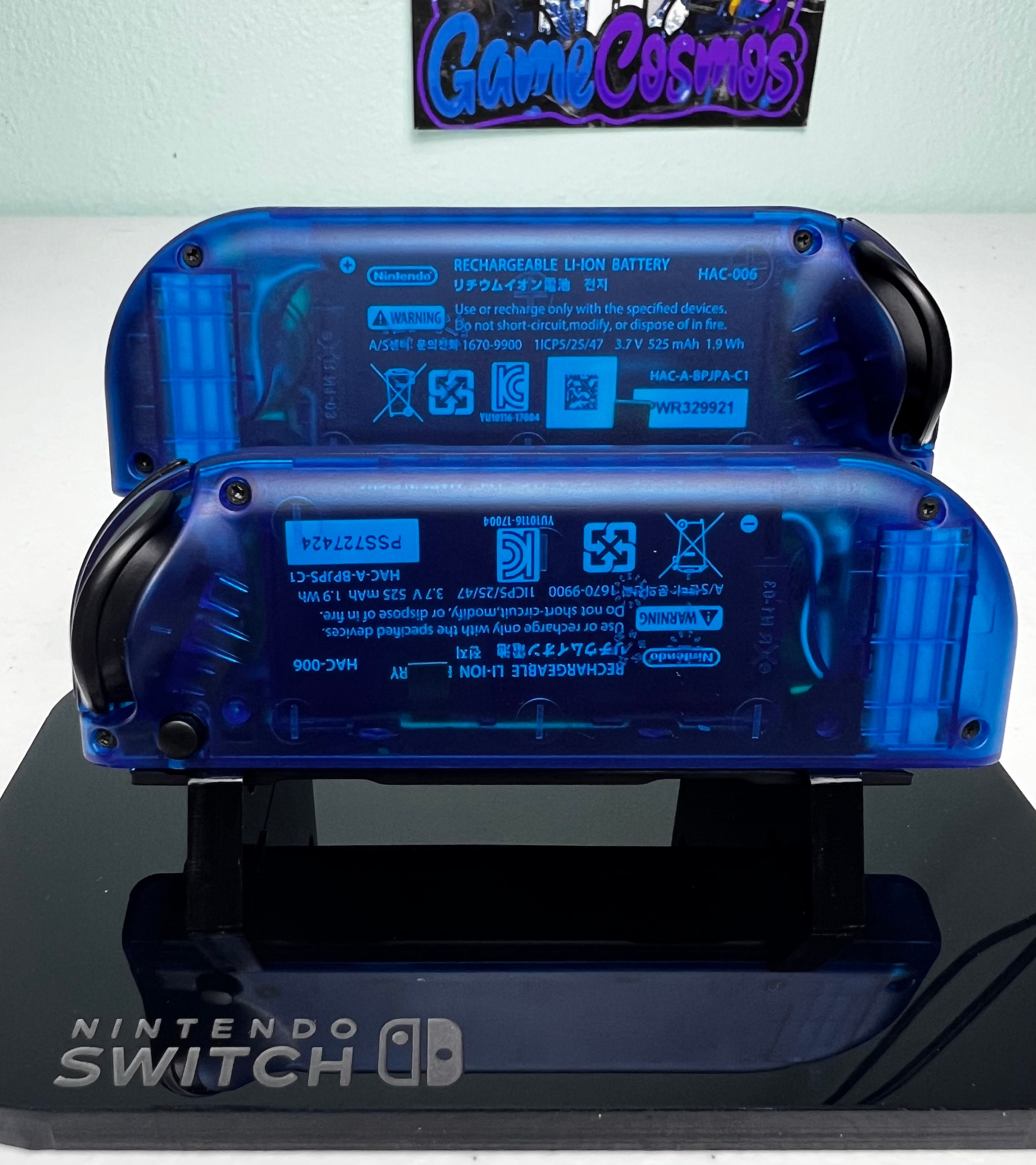 Transparent Blue DPAD - Colorful ABXY - Custom Joycons for the Nintend Switch - Image 5