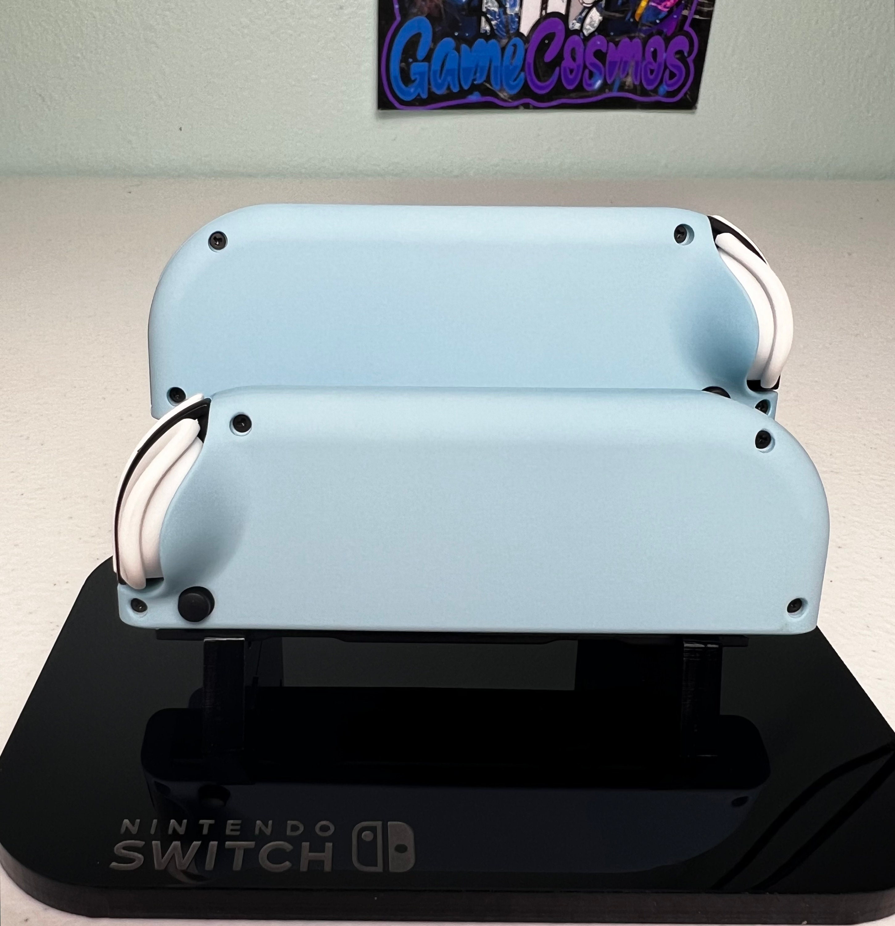 Soft Touch Heaven Blue - White Accents - Custom Joycons for the Nintend Switch - Image 5